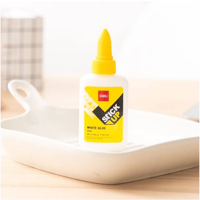 Keo sữa dán đa năng Deli 40ml / 80ml dán giấy carton, vải, làm nhà búp bê, mô hình kiến trúc - Luân Air