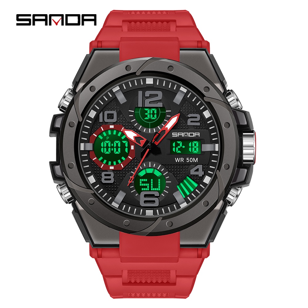 Sanda Đồng Hồ quartz Nam Đa Năng Chống Thấm Nước sd9009