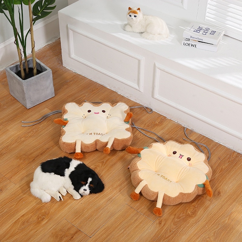 Đệm lót ghế ngồi, tựa lưng, gối ôm i'm Toast hình bánh mỳ Ráp biểu cảm dễ thương, lót ghế ô tô, sofa, trang trí nhà cửa