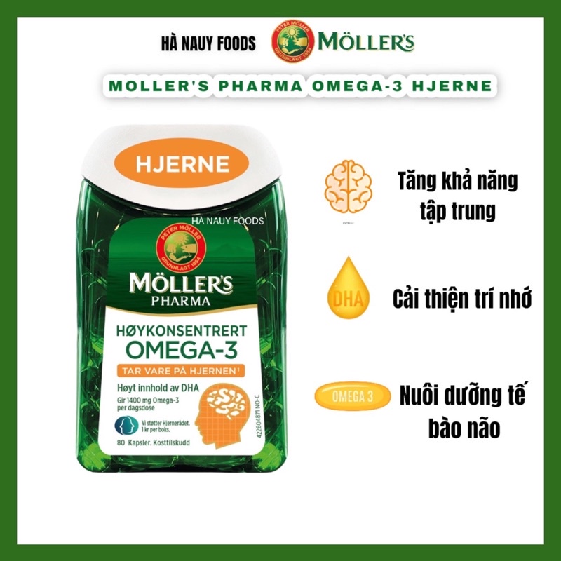 Dầu Cá MOLLERS PHARMA Bổ Não 80 viên