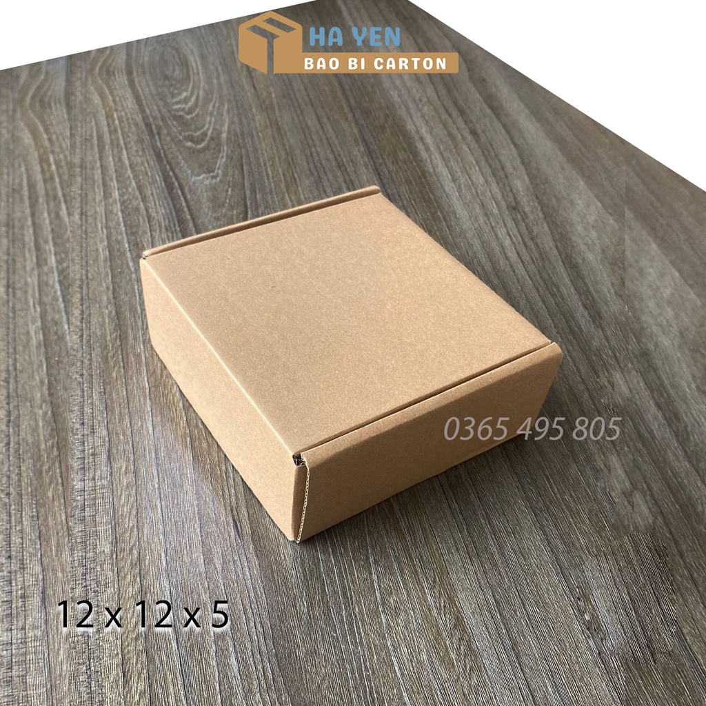 12 x 12 x 5 cm - 20 Hộp carton nắp gập 12*12*5 cm