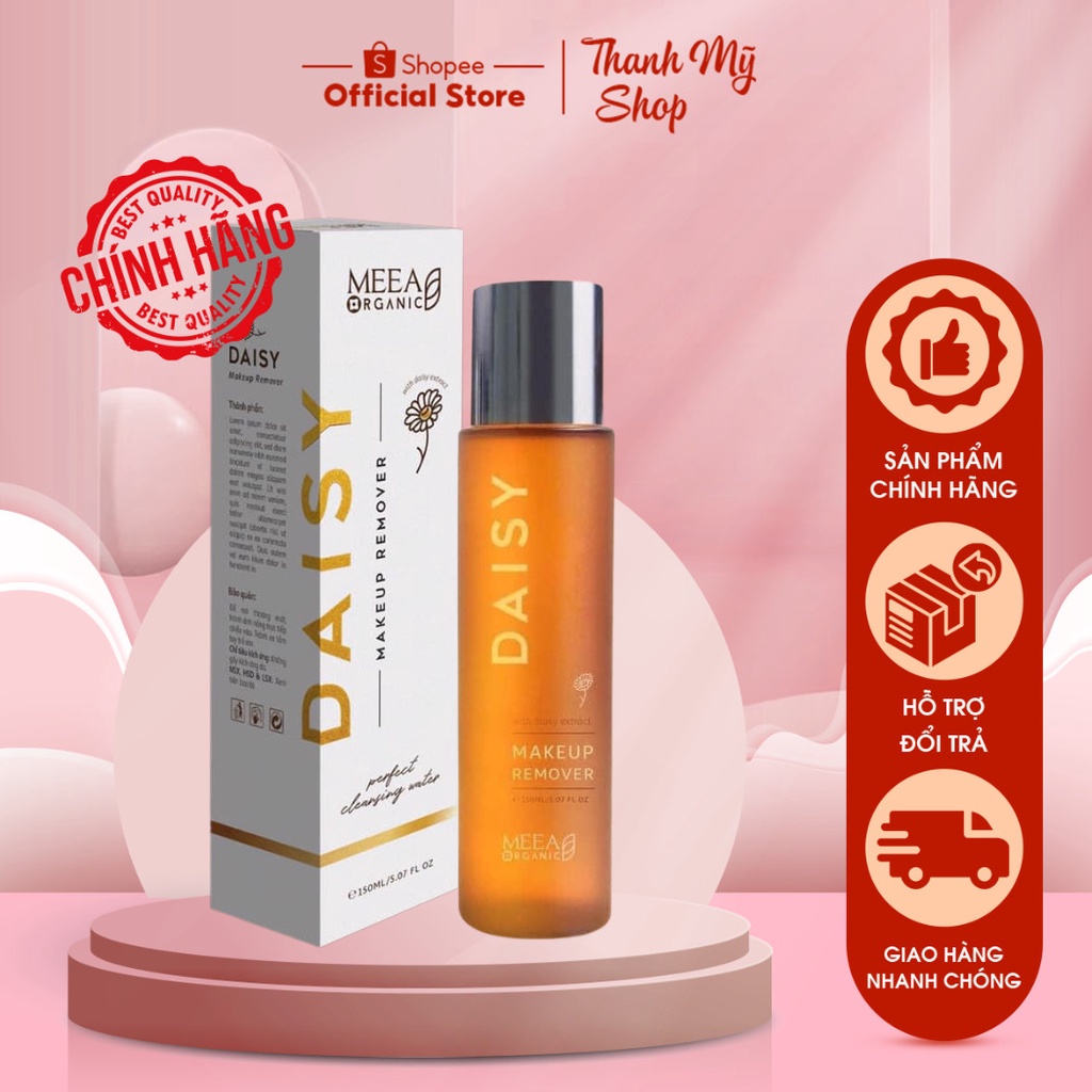 (C.Hãng100%) Tẩy Trang Daisy Makeup Remover - Meea Organic ( Mua 2 Tặng 1 Bông )