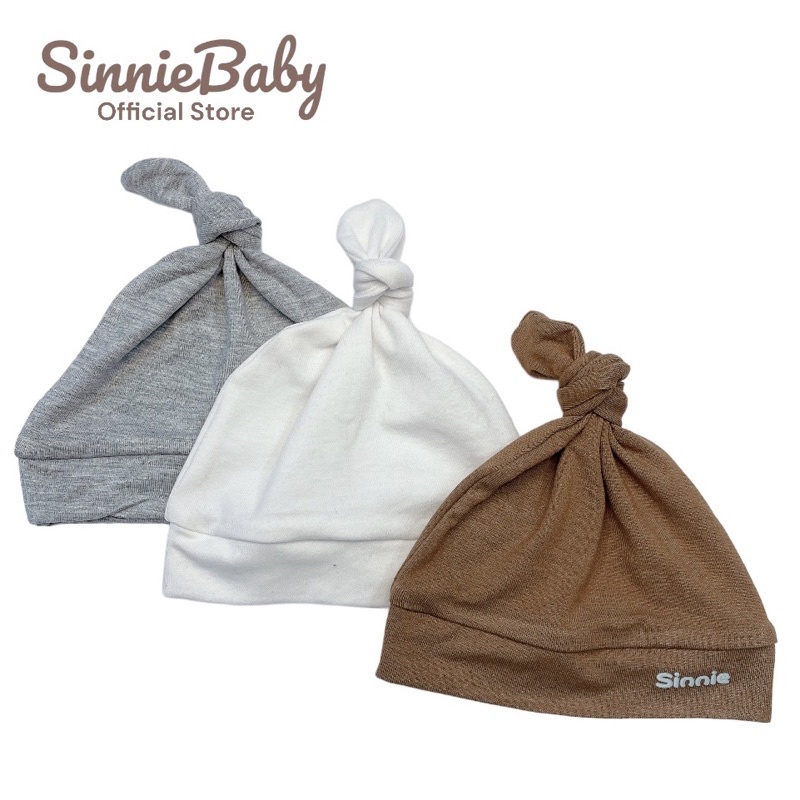 Mũ củ tỏi cho bé Sinnie Baby vải cotton lụa co giãn 4 chiều, siêu mềm mịn, mũ che thóp cho bé, mũ sơ sinh
