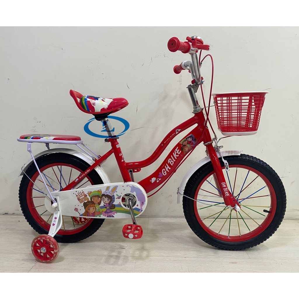 16 inch GH BIKE Xe đạp trẻ em 16 inch GH BIKE nữ cho bé gái từ 4 - 7 tuổi dễ thương và mẫu mã đẹp