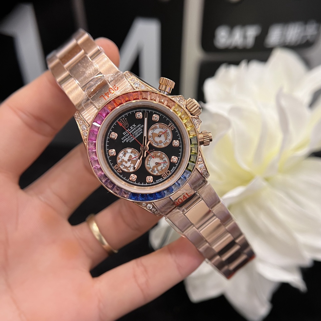Đồng hồ nam Rolex Oyster Perpetual Cosmograph Daytona Rainbow 41mm máy cơ Miyota Nhật