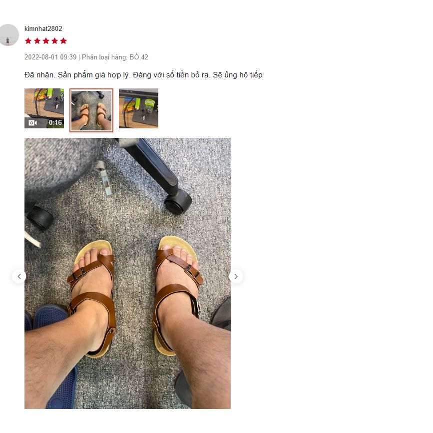 Dép đế trấu sandal quai hậu xỏ ngón nam nữ Birken thời trang văn phòng Detaunisex – SATA22