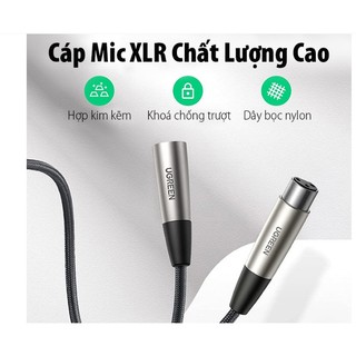 Cáp Nối Dài MIC XLR 3pin Ugreen ( 1m 20499 , 2m 20500 )