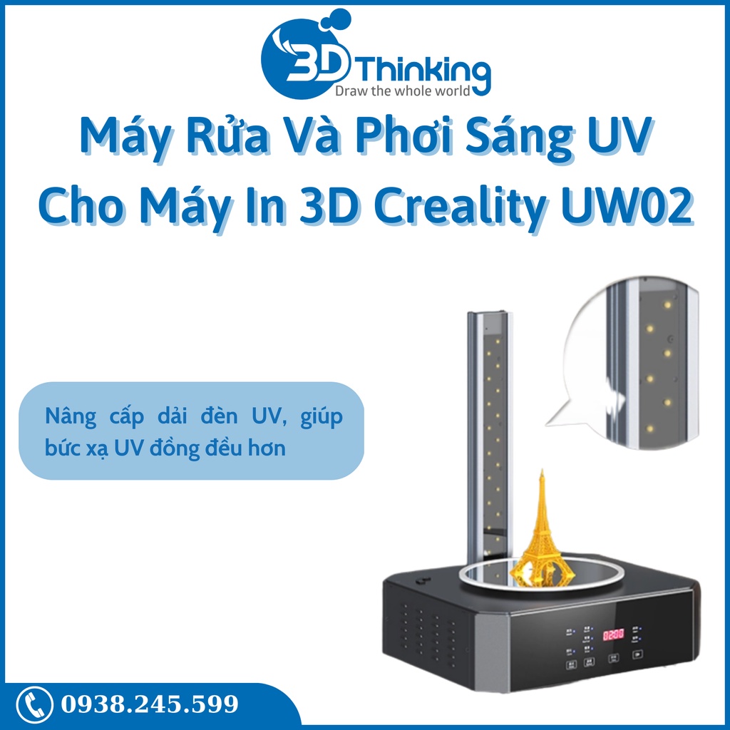 Máy Rửa Và Phơi Sáng UV Cho Máy In 3D Creality UW02