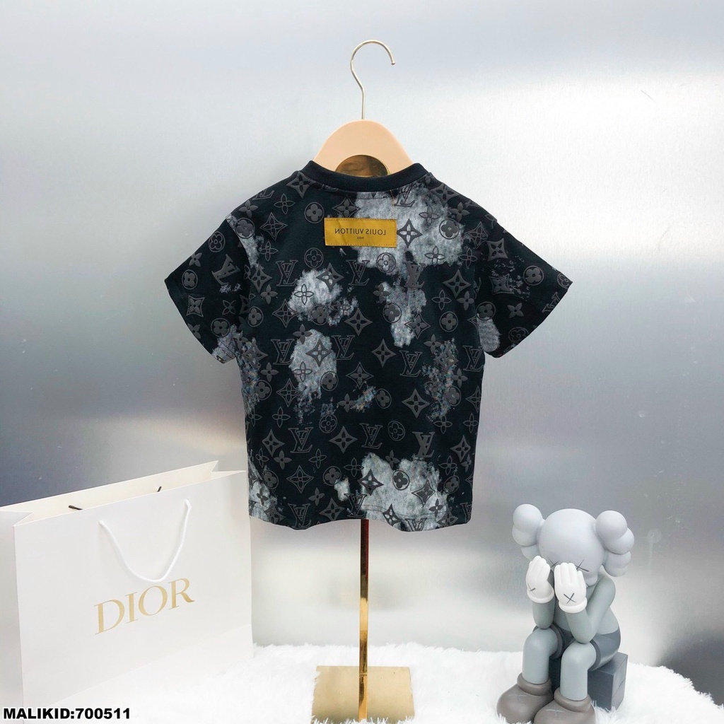 Áo phông Lv loang 2 màu đen trắng bé trai
