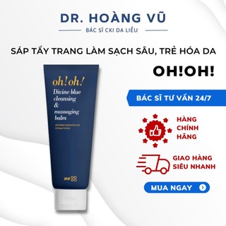 Sáp tẩy trang làm sạch sâu, trẻ hóa da oh!oh! divine blue cleansing & massaging balm 150ml - dr hoàng vũ