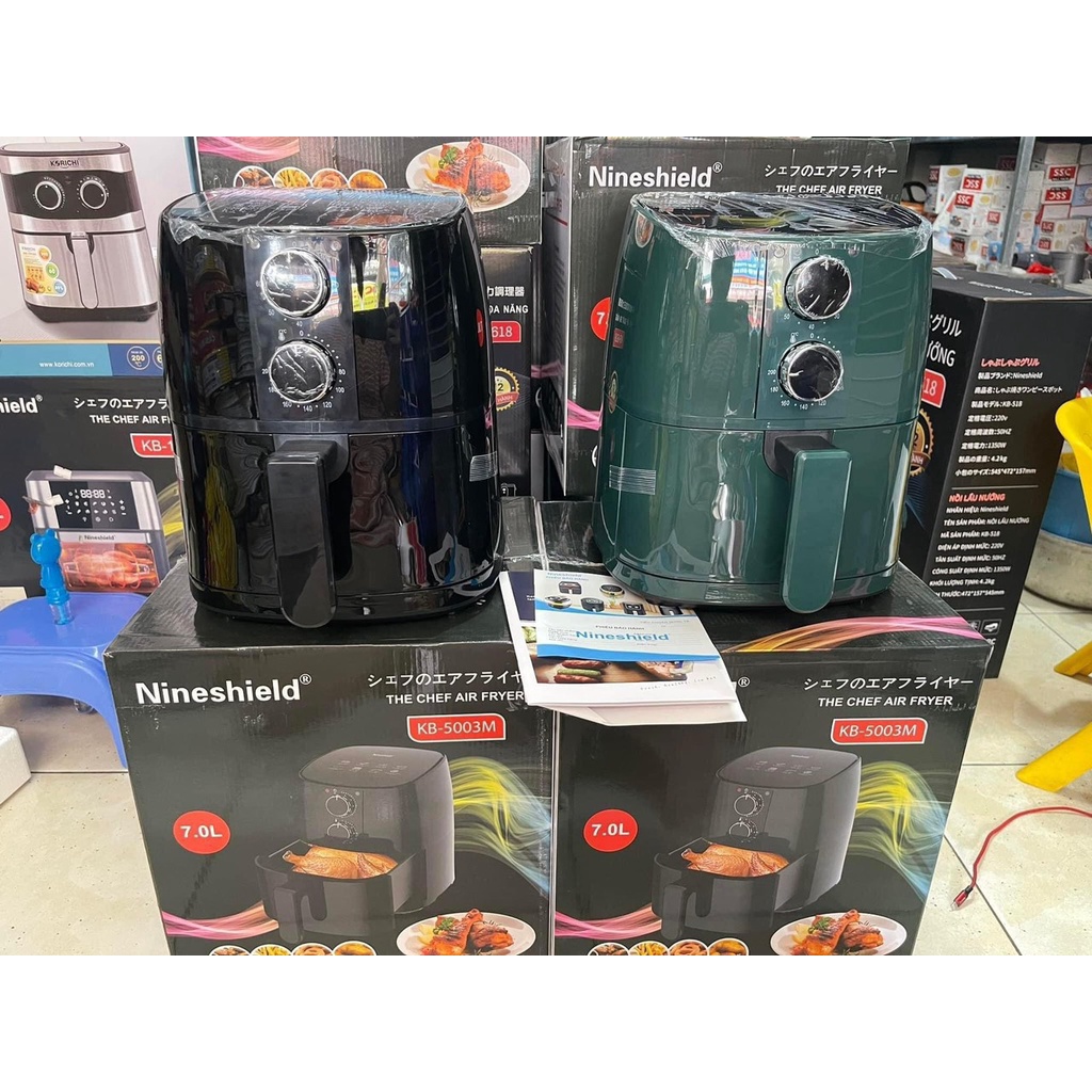 Nồi Chiên Không Dầu NINESHIELD KB-5003M Dung Tích 7L Chính Hãng