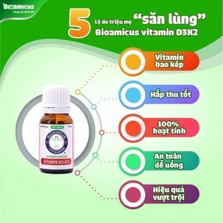 BioAmicus Vitamin D3K2MK7 Bao Kép 10ml