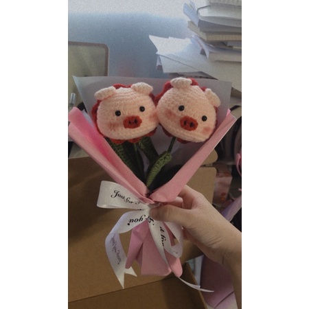 HOA CON HEO  BẰNG LEN