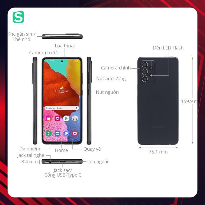 Điện Thoại Samsung Galaxy A52s 5G  Chính Hãng Bảo hành dài hạn . Lỗi 1 đổi 1 . Fullbox Tặng kèm kiện