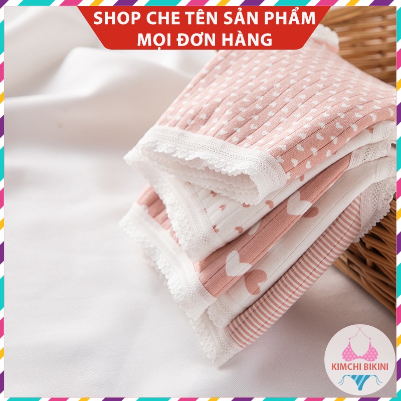 Quần con nữ cotton cute dễ thương KIMCHIBIKINI quần xịp nữ viền ren mềm mại thoáng mát hàng quảng châu QL004