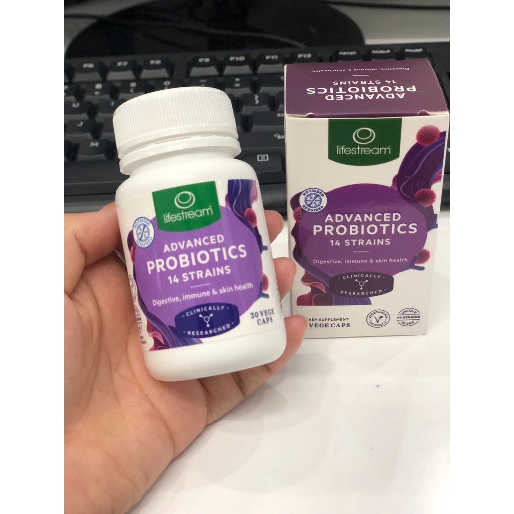 Viên Uống Men Vi Sinh, hỗ trợ tiêu hóa, đẹp da Lifestream Advanced Probiotic 30 viên
