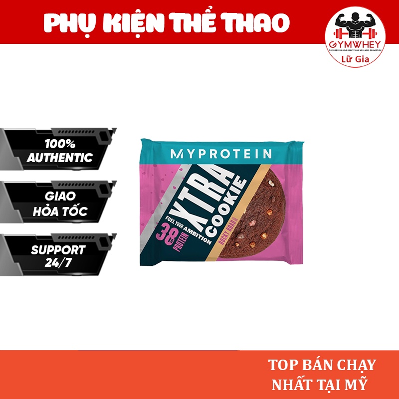 MYPROTEIN - BÁNH BAR XTRA COOKIE 1 BAR LẺ Bánh Bar Bổ Sung Protein 12 Bar