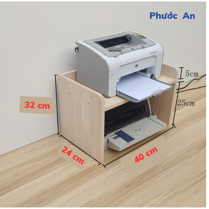 kệ máy in - kệ sách gỗ , kệ đa năng gỗ thông nhập khẩu