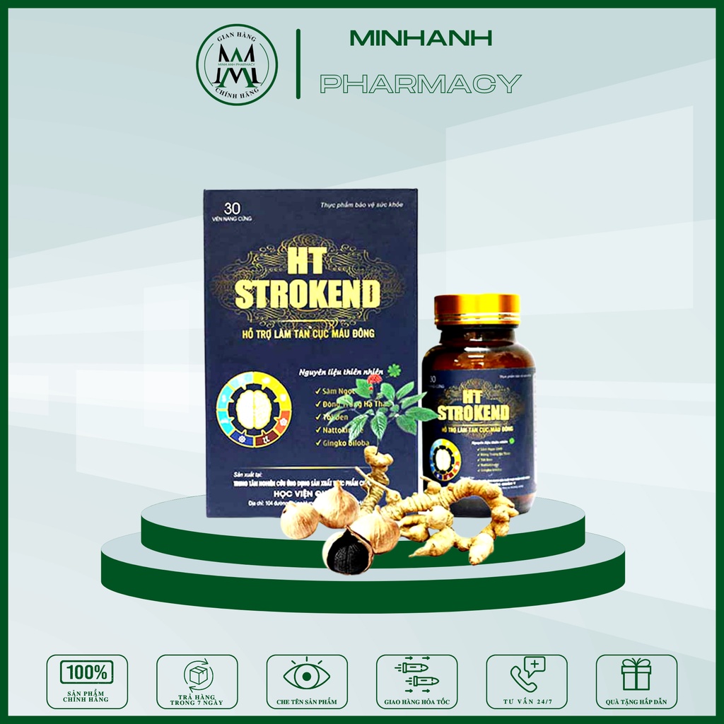 HT Strokend Hỗ trợ điều trị tai biến mạch máu não Đột qụy não SP được nghiên cứu và sản xuất tại của HỌC VIỆN QUÂN