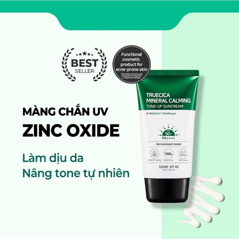 Kem Chống Nắng Some By Mi Truecica Mineral 100 Tone-Up Suncream 50PA++++ 50ml