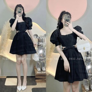 ĐẦM KAKI NƠ KHOÉT EO 3007839