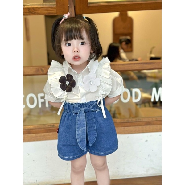 SET 2 quần sóc bò bé