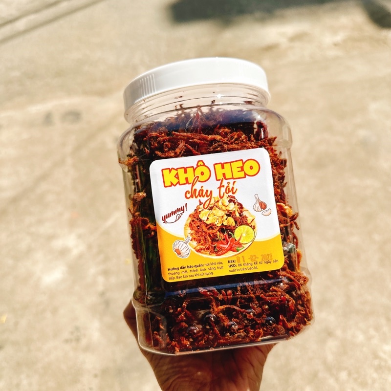 Khô Heo Cháy Tỏi - Hộp 500gr - Top Shop Food Đồ Ăn Vặt