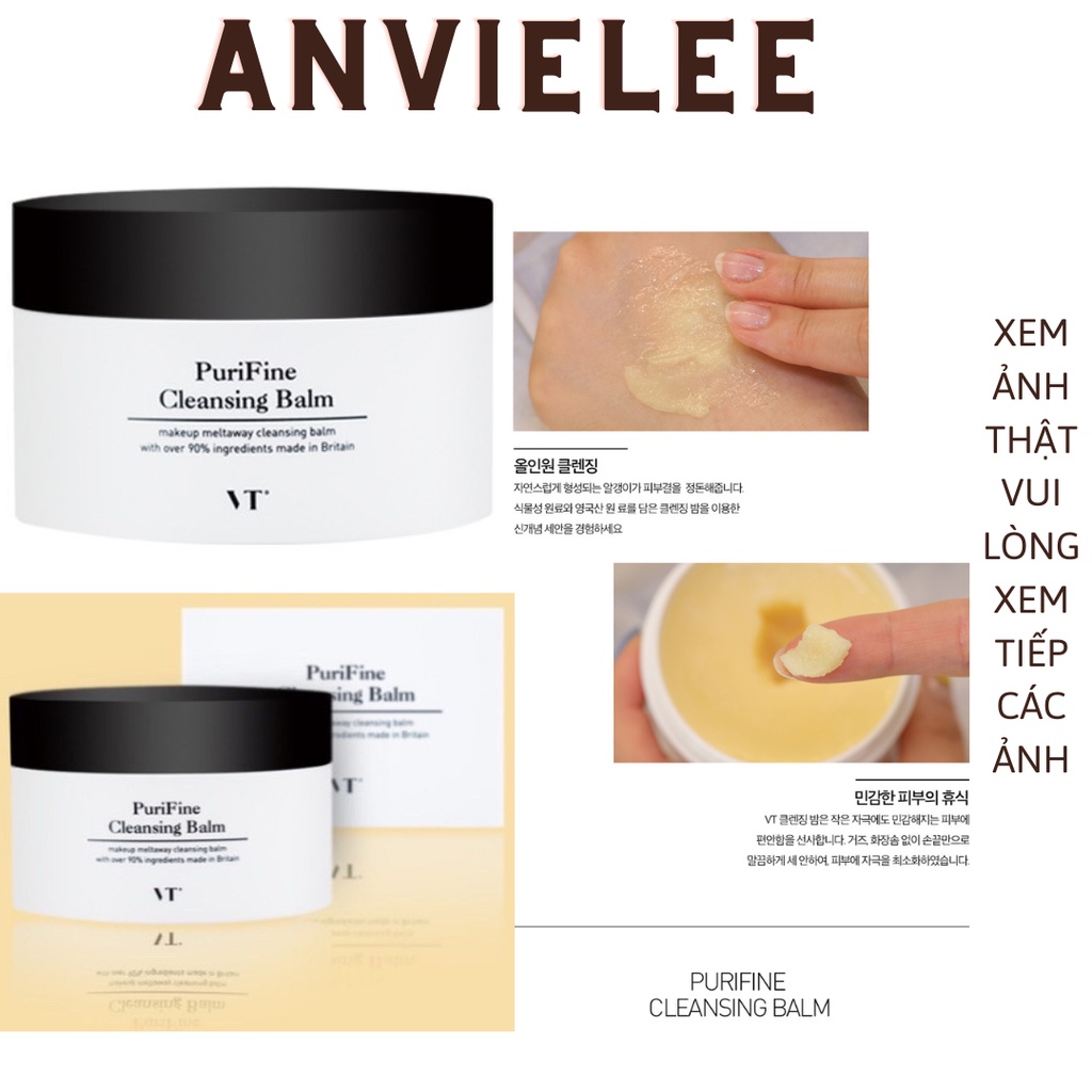 Sáp tẩy trang dạng sệt mềm VT Purifine Cleansing Balm Dịu Nhẹ Không Làm Khô Da 85g