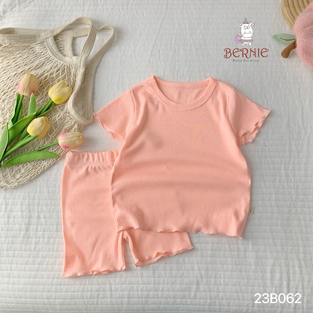 Bộ bèo cộc họa tiết chấm bi Bernie cho bé gái