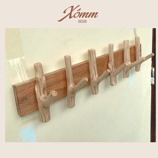 Móc gỗ treo quần áo, treo đồ gắn tường, móc gỗ treo tường trang trí decor, phong cách vintage