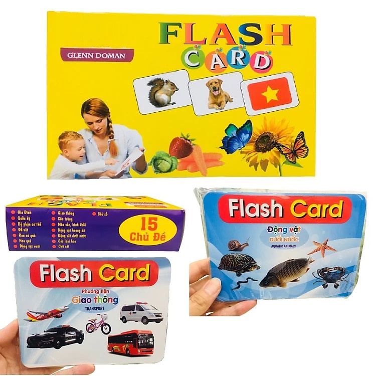Bộ thẻ học thông minh cho bé từ 0 đến 3 tuổi Flashcard Song Ngữ - Hàng Chính Hãng dododios