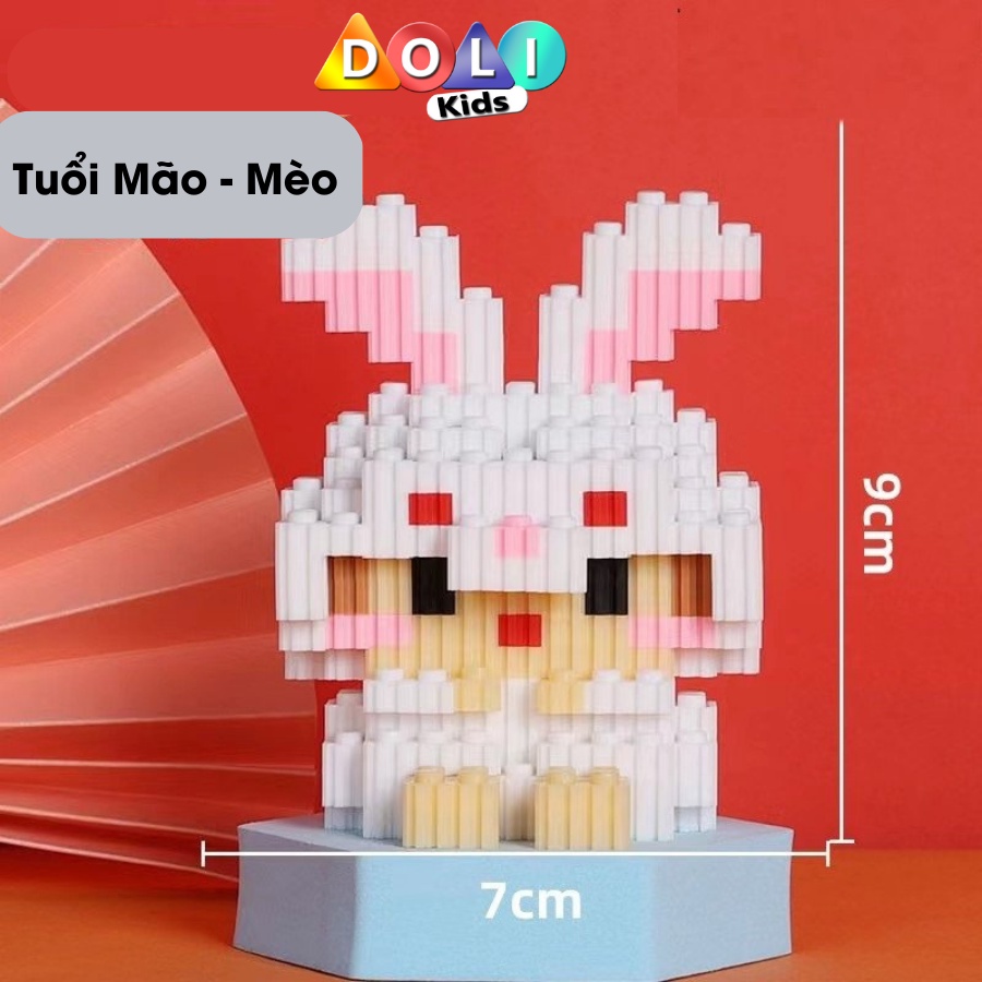 Mô Hình Lắp Ráp 12 Con Giáp 3D Hoạt Hình DoliKids Đồ Chơi Lắp Ghép Mô Hình Mini Phát Triển Trí Tuệ Bé