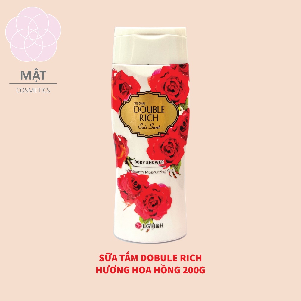 Sữa tắm hương hoa Double Rich Hoa Hồng - Hoa Iris - Hoa Anh Đào 200g