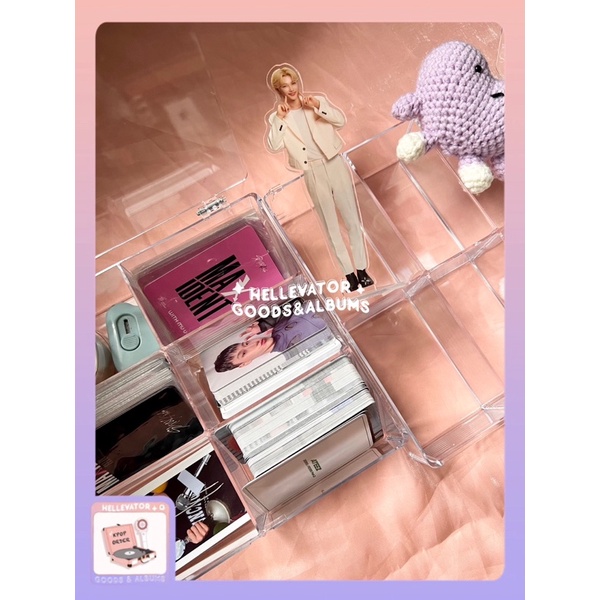Hộp nhựa đựng card 6 ngăn trong suốt