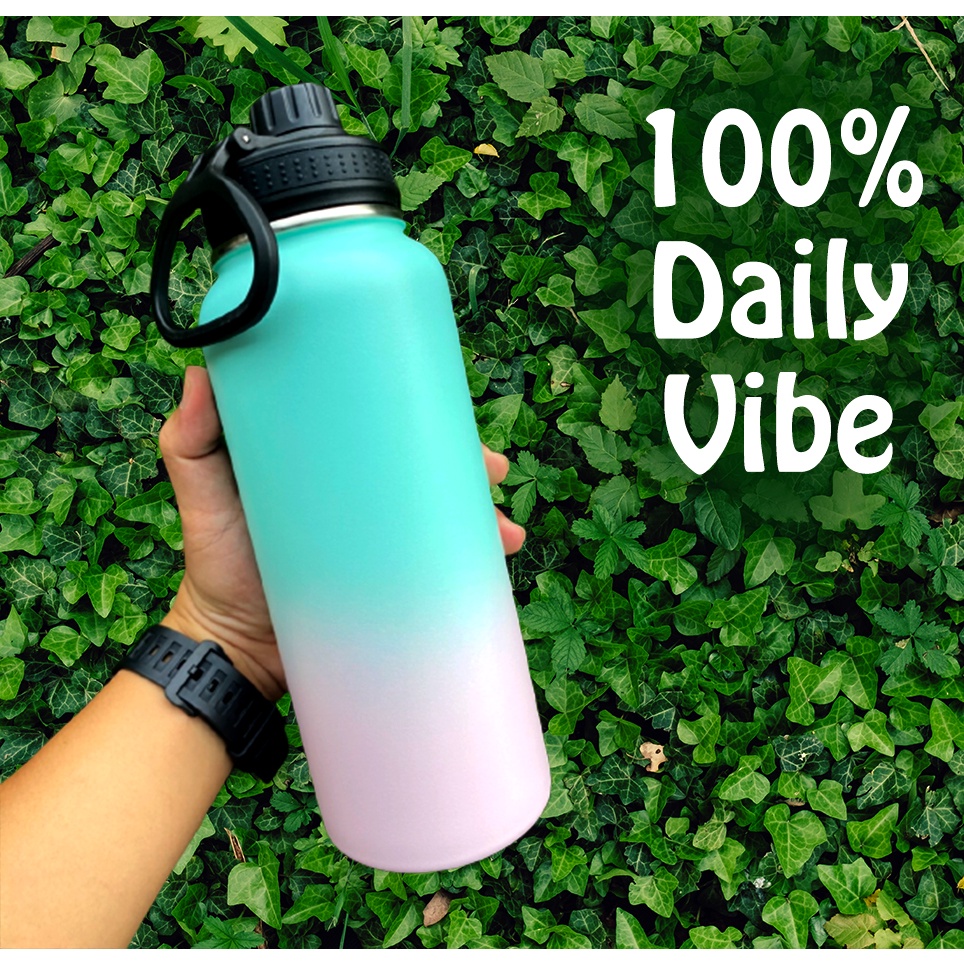 Bình Giữ Nhiệt Sporty 1000ML-1500ML Phù Hợp Chạy Xe, Gym, Tennis, Cầu Lông, INOX304 Có Quai Xách
