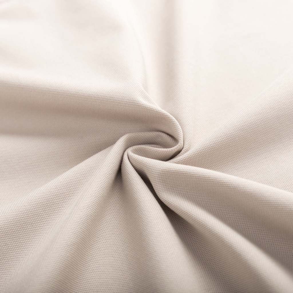 PO008-1 Áo Polo Nam Docas Vải Cotton CMC Màu Be Cổ Vai Phối Nâu Phom Regular Fit