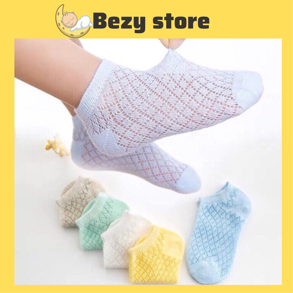 Set 5 đôi tất lưới đi mùa hè thoáng mát cho bé trai/bé gái