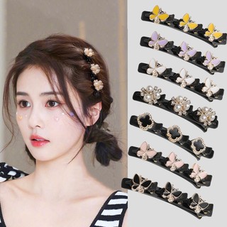 Kẹp tóc mái kiểu bện mẫu mới nhiều họa tiết cho nữ