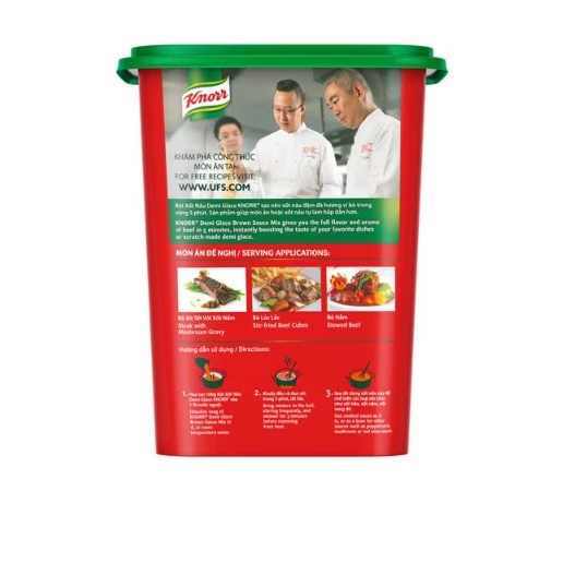 Bột Xốt Nâu Demi Glace Hộp 1kg/ Demi Glace Sauce Knorr chiết lẻ tiện lợi 100g ,500g