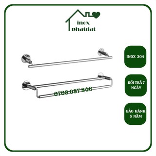 Thanh treo khăn Inox 304 PHÁT ĐẠT không rỉ sét, máng khăn nhà tắm cao cấp, giá móc khăn mặt, vắt khăn inox (SP032B.036B)