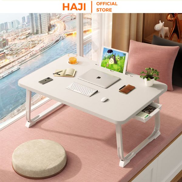 Bàn ngồi bệt khung sắt gấp gọn kèm ngăn kéo tiện dụng HAJI E64