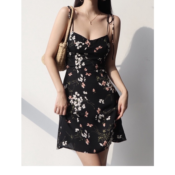 - váy hoa hai dây 36