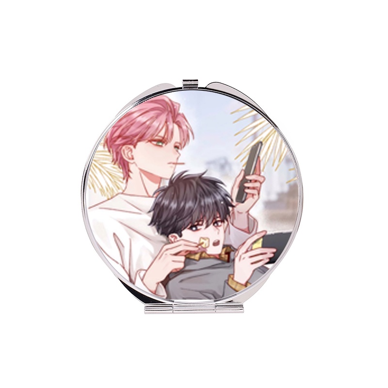 Gương in hình TÔI PHẢI LÀM MÔT KẺ ĐẠI XẤU XA manhwa bl chibi dễ thương tiện lợi quà tặng độc đáo