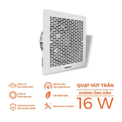 Quạt hút âm trần Nanoco không ống dẫn - NCV