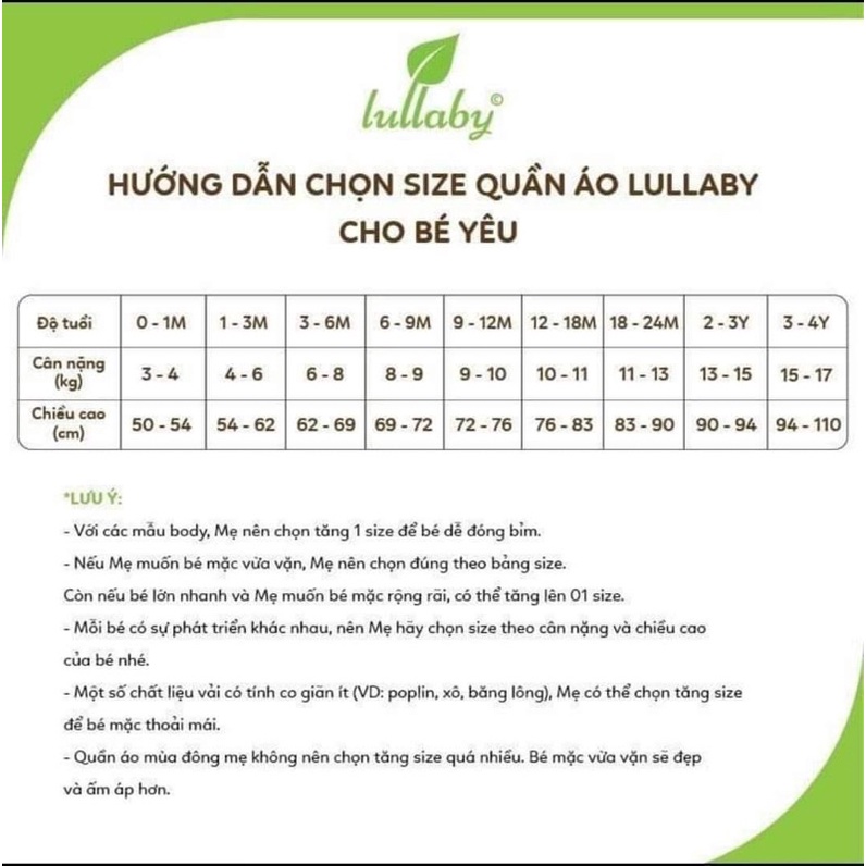 BỘ CỘC TAY CÀI VAI LULLABY CHO BÉ TRAI