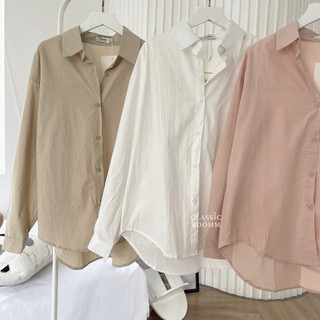 Áo sơ mi vạt đuôi tôm basic - Classic Roomm