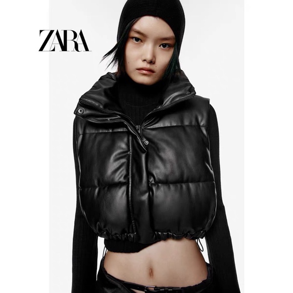 Áo phao da zara chính hãng tqxk