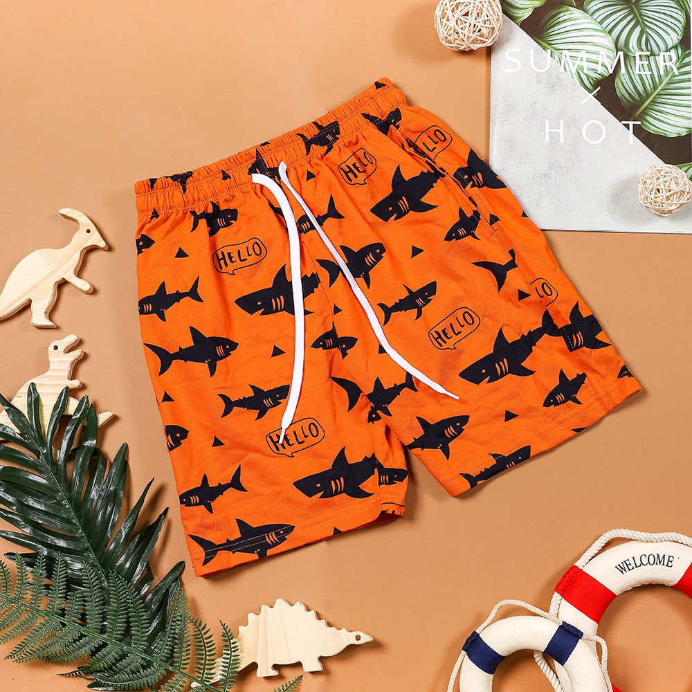 Quần short ngắn bé trai da cá  chất liệu 100% cotton thoáng mát mùa hè đủ size Nhà Sans | Q27