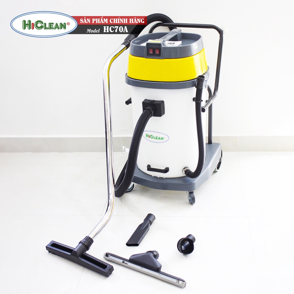 Máy hút bụi  70L công suất 2400W HiClean HC70 - HC70A Bảo hành 18 Tháng