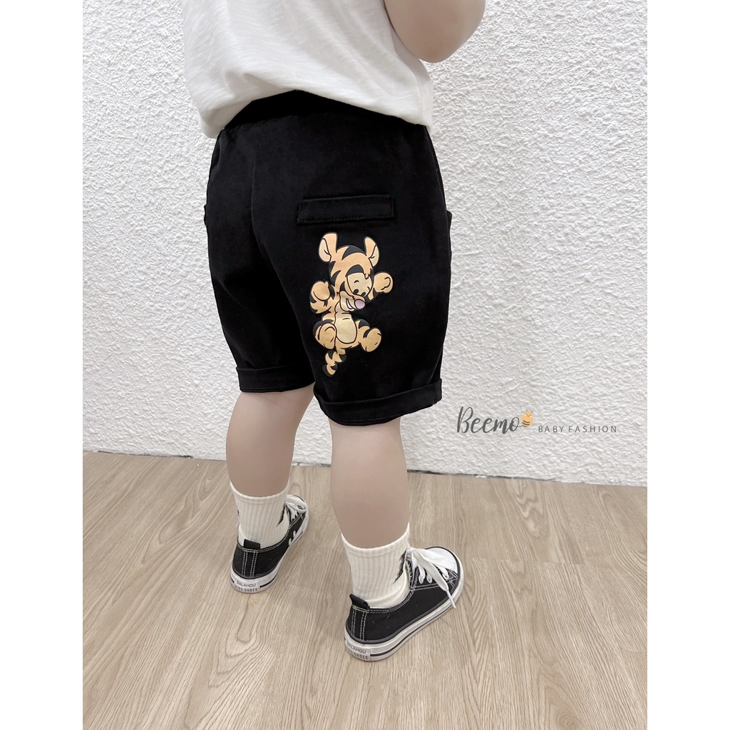 Quần cho bé BEEMO Q017 quần kaki mềm mịn, mặt vải lì đẹp hình in các nhân vật hoạt hình phía sau, PAPALEMON